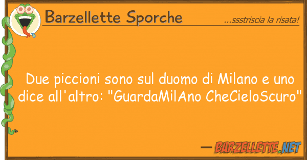 Barzellette Sporche due piccioni sono duomo milano