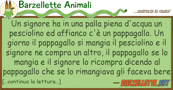 Barzellette Animali signore ha palla piena d'acqua