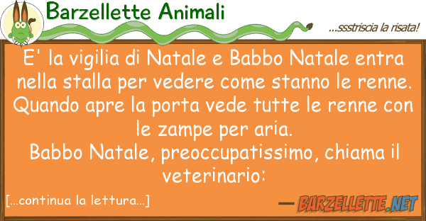 Barzellette Animali e' vigilia natale babbo natale
