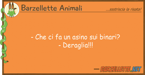 Barzellette Animali - fa asino binari? - dera