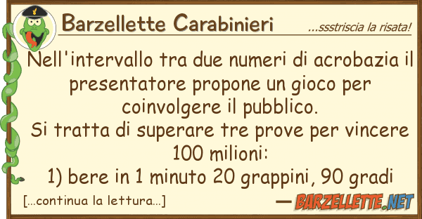 Barzellette Carabinieri nell'intervallo due numeri acroba