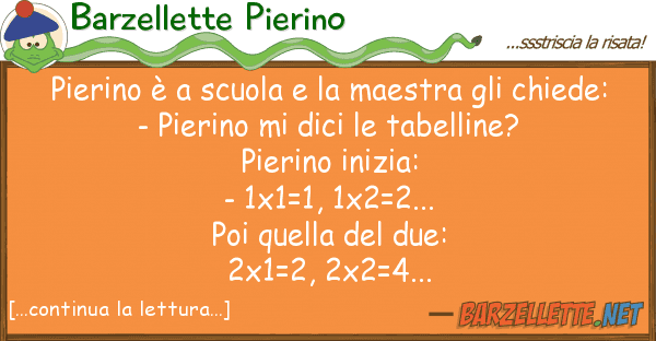 Barzellette Pierino pierino è scuola maestra