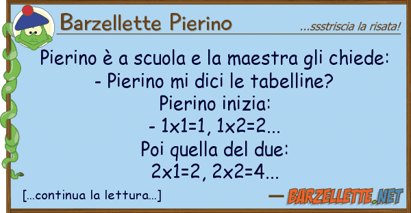 Barzellette Pierino pierino è scuola maestra