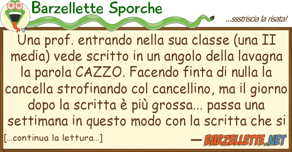 Barzellette Sporche prof. entrando classe (una