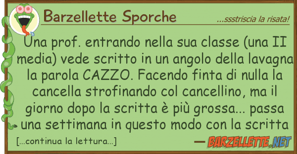 Barzellette Sporche prof. entrando classe (una