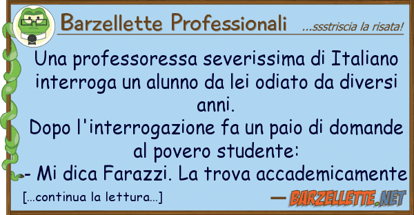 Barzellette Professionali professoressa severissima italian