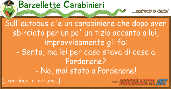 Barzellette Carabinieri sull'autobus c'e carabiniere dopo