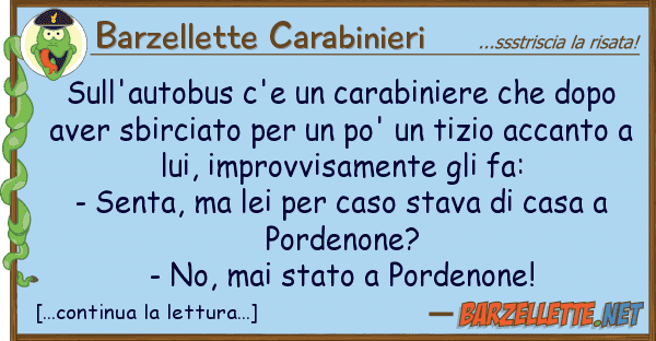 Barzellette Carabinieri sull'autobus c'e carabiniere dopo