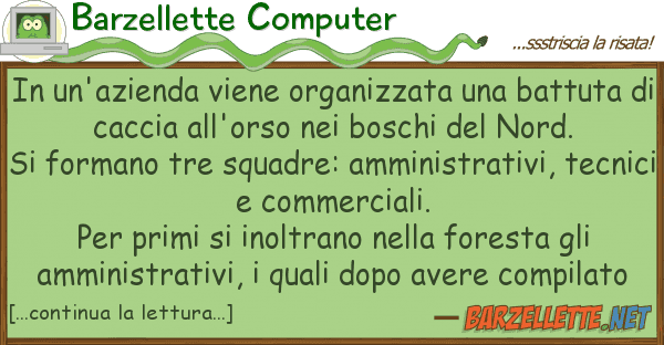 Barzellette Computer un'azienda viene organizzata batt