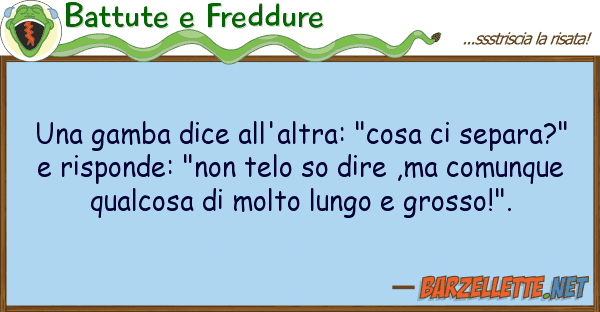 Battute e Freddure gamba dice all'altra: "cosa separ