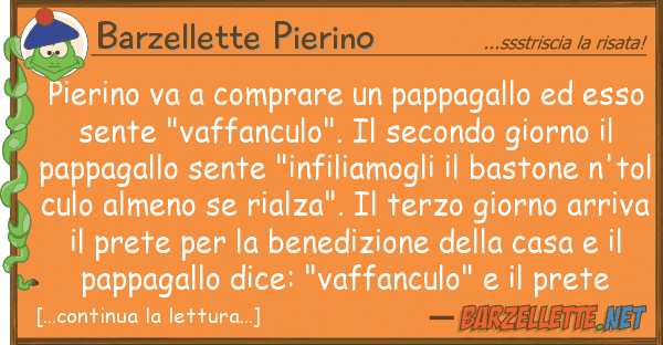 Barzellette Pierino pierino va comprare pappagallo