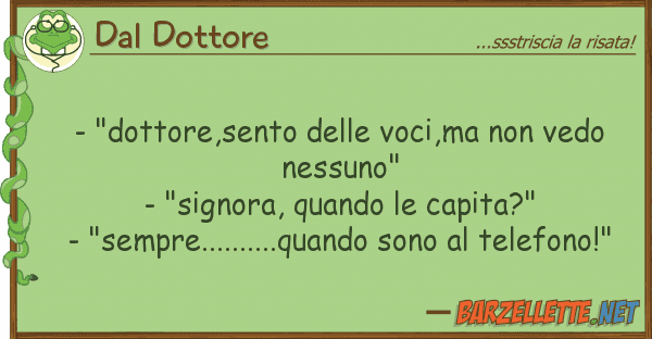 Dal Dottore - "dottore,sento voci,ma vedo