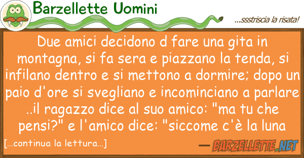 Barzellette Uomini due amici decidono d fare gita mo