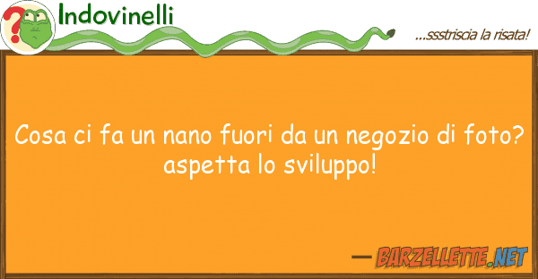 Indovinelli cosa fa nano fuori negozio d