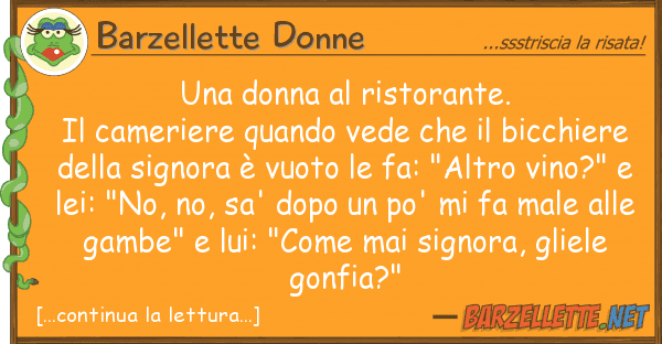 Barzellette Donne donna ristorante. il cameriere q