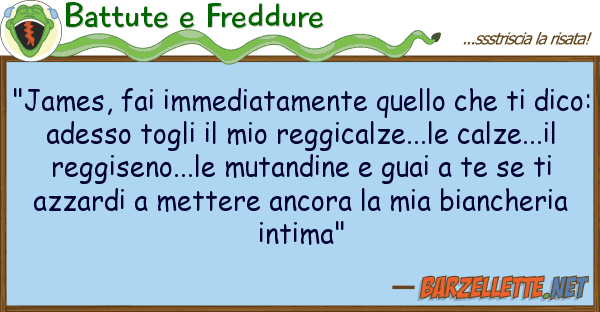 Battute e Freddure "james, fai immediatamente