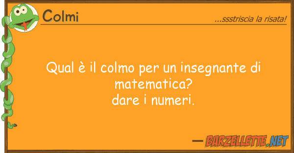 Colmi qual è colmo insegnante