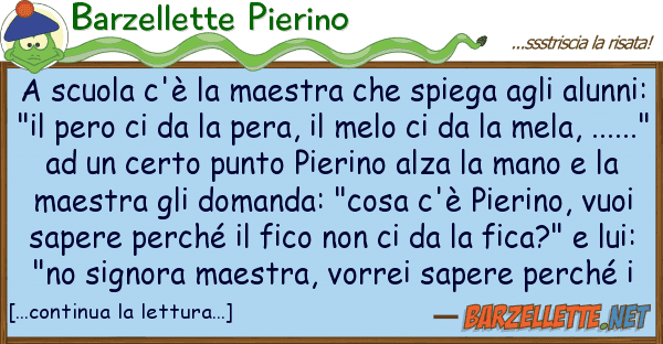 Barzellette Pierino scuola c'è maestra spiega