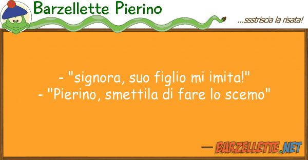 Barzellette Pierino - "signora, figlio imita!" - "pi