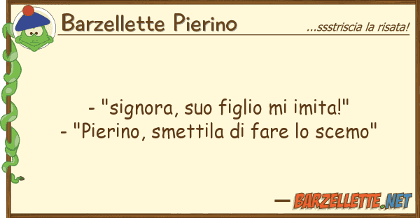Barzellette Pierino - "signora, figlio imita!" - "pi