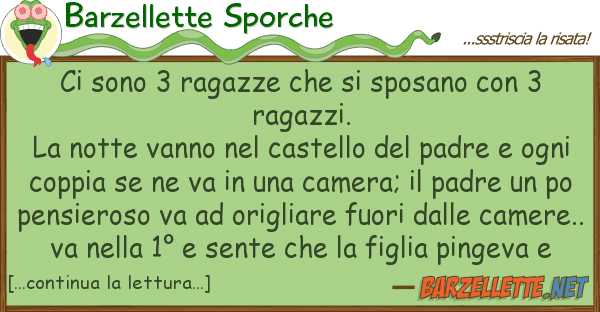 Barzellette Sporche sono 3 ragazze sposano 3 r