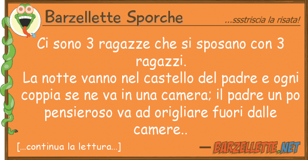 Barzellette Sporche sono 3 ragazze sposano 3 r
