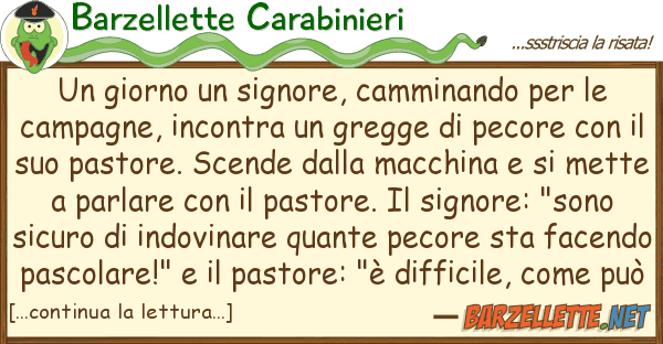 Barzellette Carabinieri giorno signore, camminando