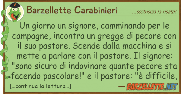 Barzellette Carabinieri giorno signore, camminando