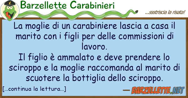 Barzellette Carabinieri moglie carabiniere lascia cas