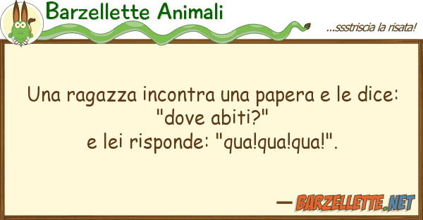 Barzellette Animali ragazza incontra papera dic