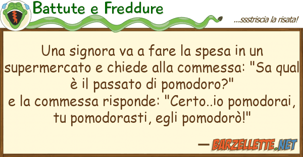 Battute e Freddure signora va fare spesa sup