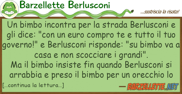 Barzellette Berlusconi bimbo incontra strada berlusco