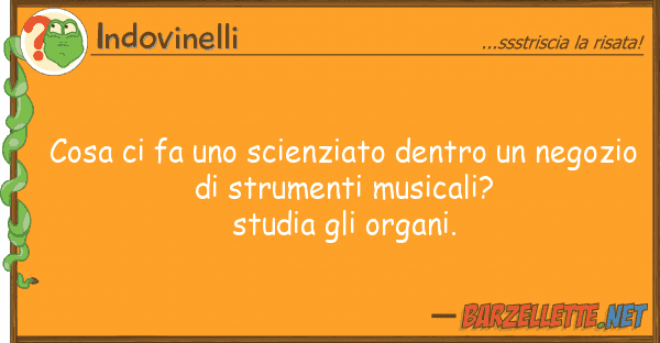 Indovinelli cosa fa scienziato dentro nego