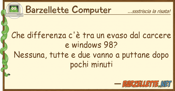 Barzellette Computer differenza c'è evaso car