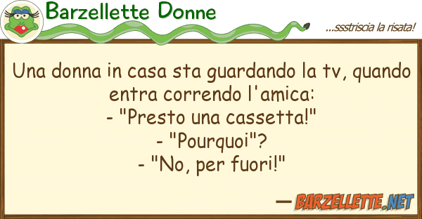 Barzellette Donne donna casa sta guardando tv, q