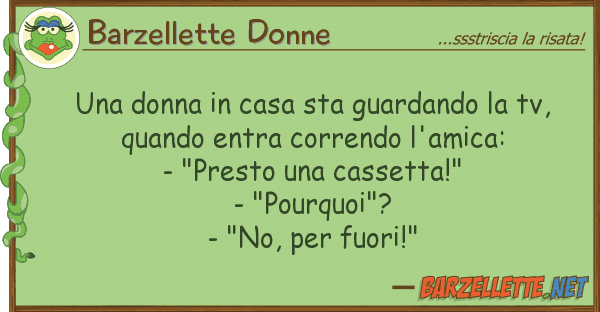 Barzellette Donne donna casa sta guardando tv, q