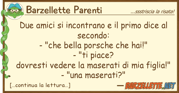 Barzellette Parenti due amici incontrano primo dice