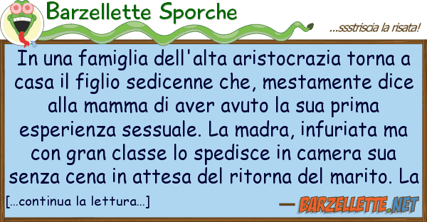 Barzellette Sporche famiglia dell'alta aristocrazia t