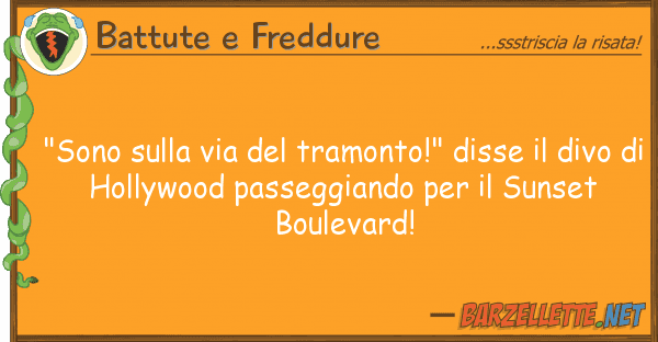Battute e Freddure "sono via tramonto!" disse