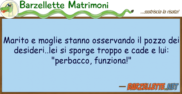 Barzellette Matrimoni marito moglie stanno osservando poz