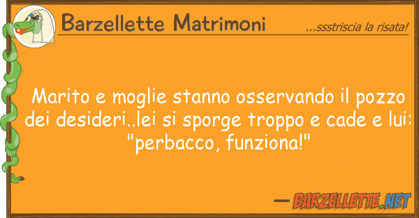 Barzellette Matrimoni marito moglie stanno osservando poz