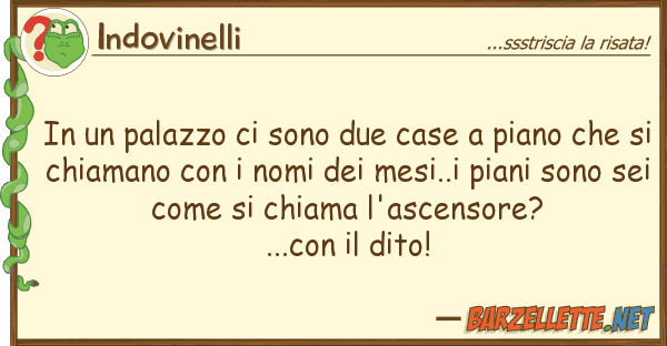 Indovinelli palazzo sono due case piano