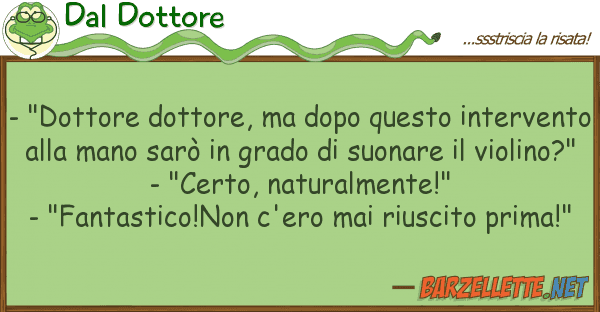Dal Dottore - "dottore dottore, dopo inter