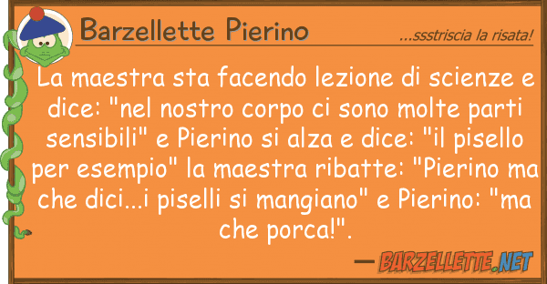 Barzellette Pierino maestra sta facendo lezione scienz