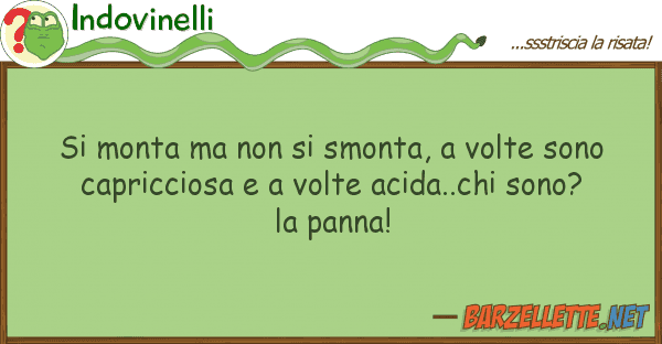 Indovinelli monta smonta, volte sono