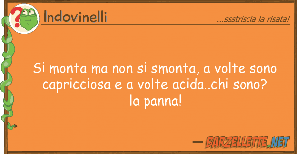 Indovinelli monta smonta, volte sono