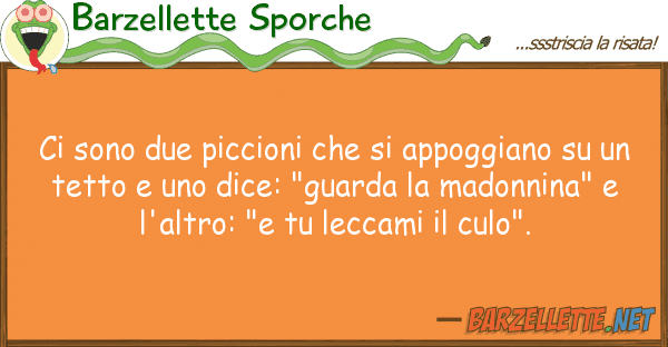Barzellette Sporche sono due piccioni appoggiano s