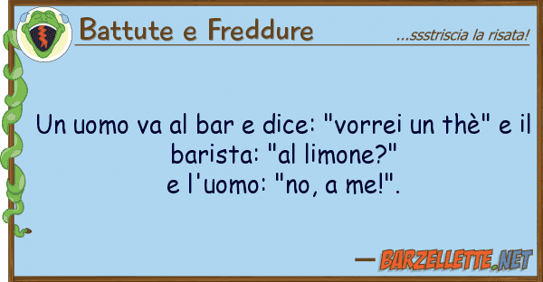 Battute e Freddure uomo va bar dice: "vorrei th?