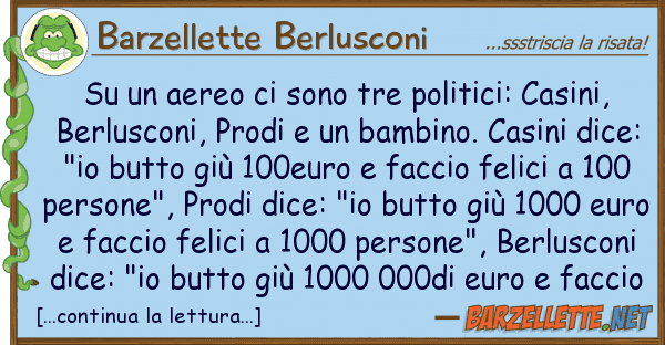 Barzellette Berlusconi aereo sono tre politici: casini