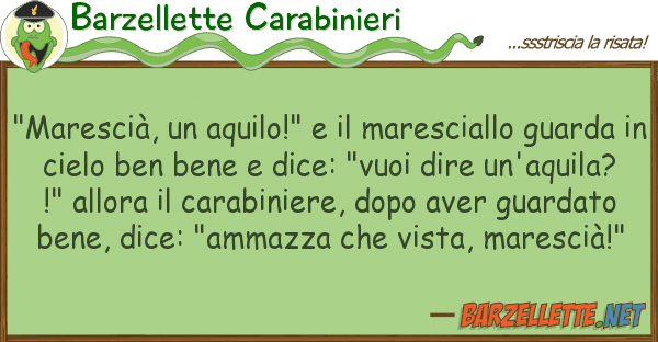 Barzellette Carabinieri "marescià, aquilo!" maresciallo